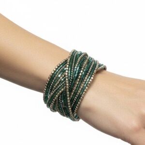 Vintage Boho Beaded Cuff Bracelet